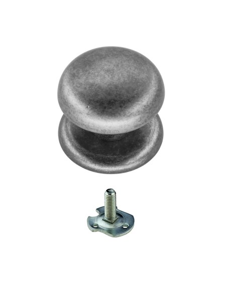 HDD Vaste  knop 'Top 805' Old Silver