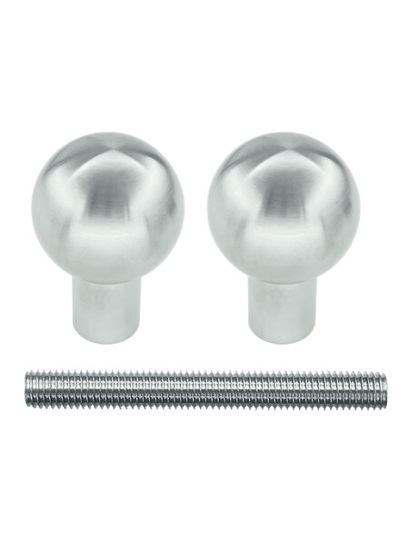 HDD Vaste deurknop B40 RVS plus paar voor hout