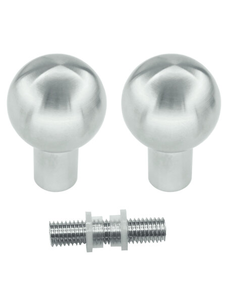 HDD Vaste deurknop B40 RVS plus paar voor glas
