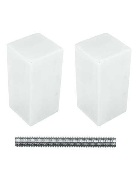 HDD Vaste deurknop Carre RVS plus paar voor hout