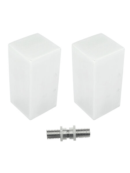HDD Vaste deurknop Carre RVS plus paar voor glas