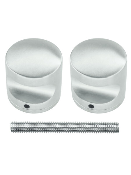 HDD Vaste RVS deurknop H50 paar voor hout