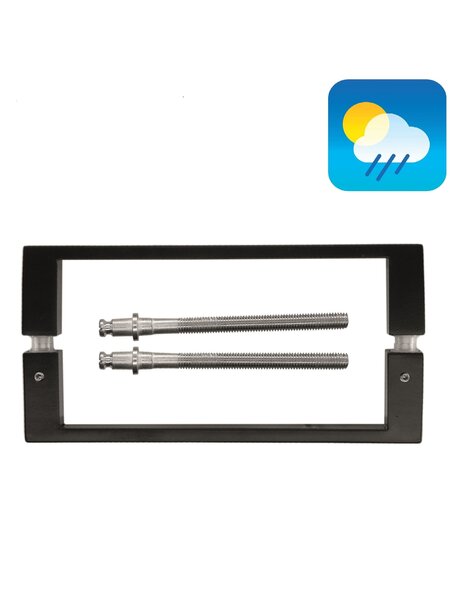 HDD Zwarte deurgreep COSMIC 20/200 - UV Structuur - paar voor deurdikte >3 CM