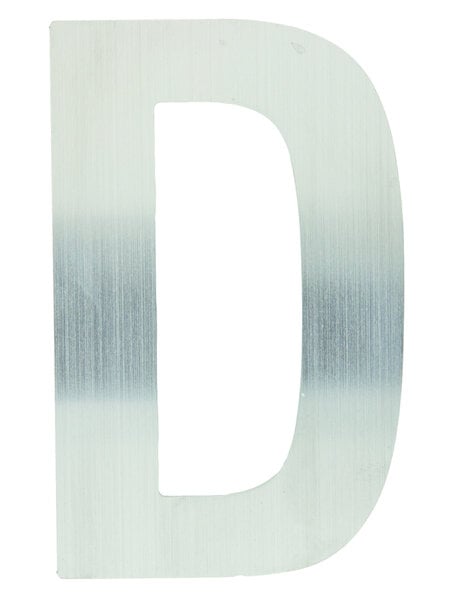 HDD RVS huisletter D -130mm