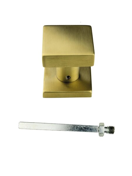 HDD Vaste RVS deurknop Carre mat goud