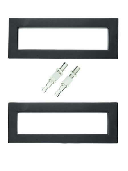 HDD Zwarte deurgreep "Qube" 65/140 paar voor glas