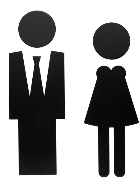 HDD PICTO MAN + VROUW ZWART