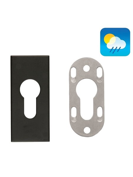 HDD 1 Veiligheidscilinderplaatje 6mm - zwart structuur UV