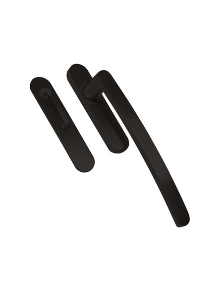 HDD Hef-/schuifdeurbeslag OVAAL C- SHAPE zwart - met inkapschelp