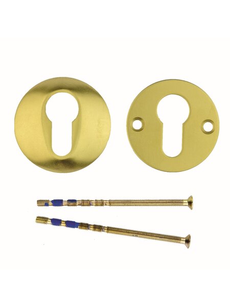HDD Veiligheidscilinderplaatjes 8 mm - mat goud - Rond PZ