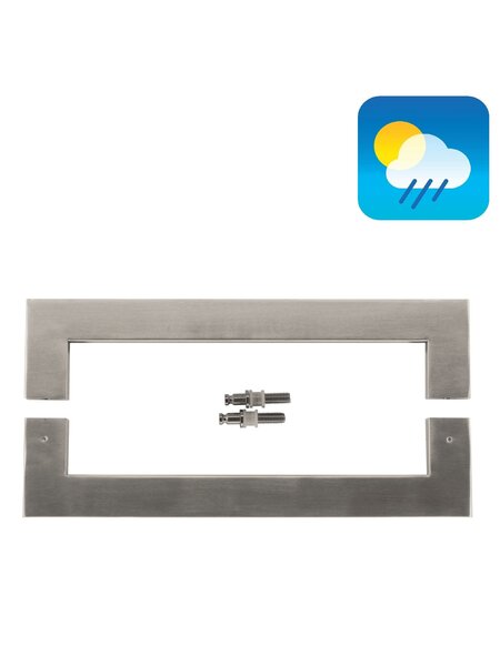 HDD Deurgreep CARRE 15/300 - RVS - paar voor glas
