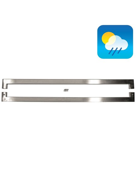 HDD Deurgreep CARRE 25/1000 - RVS - paar voor glas