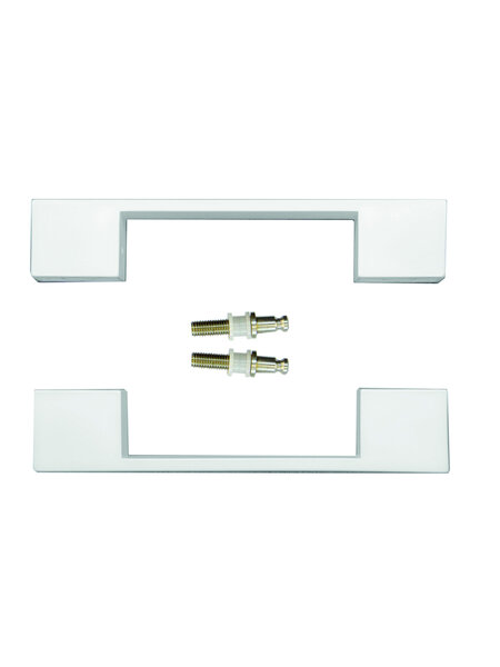 HDD Deurgreep X-TREME 180 mm  - glanzend Wit - paar voor glas