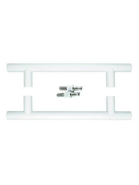 HDD Deurgreep T 20/200/300 - wit structuur- paar voor glas