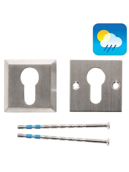 HDD Veiligheidscilinderplaatjes 8 mm - RVS - vierkant PZ
