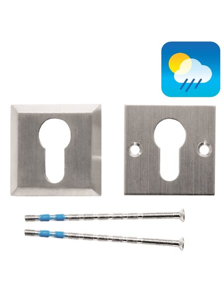 HDD Veiligheidscilinderplaatjes 10 mm - RVS - vierkant PZ