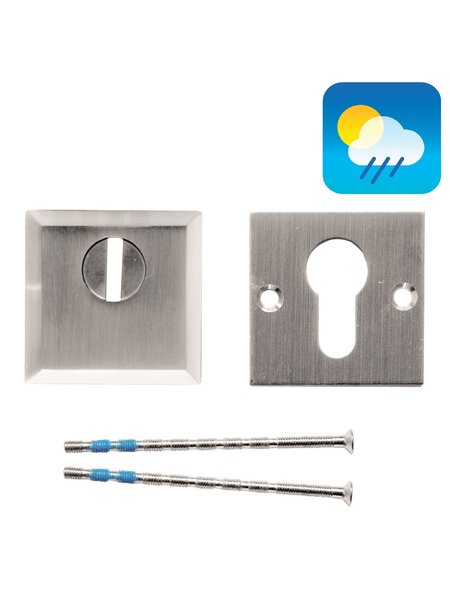 HDD Veiligheids cilinderplaatjes SAFE 12 mm - RVS - Vierkant PZ