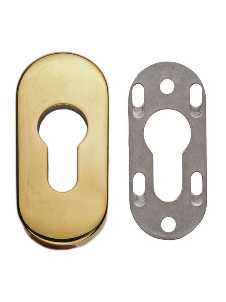 HDD 1 Veiligheidscilinderplaatje ovaal 6mm - Titanium