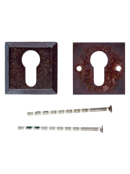 HDD Veiligheidscilinderplaatjes 10 mm - roest - vierkant PZ