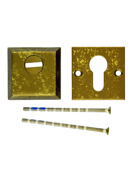 HDD Veiligheids cilinderplaatjes SAFE 12 mm - Old Yellow - Vierkant PZ