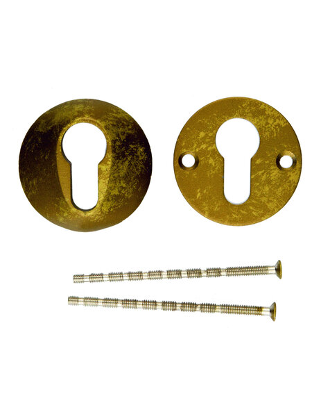 HDD Veiligheidscilinderplaatjes 8 mm - Old Yellow- Rond PZ