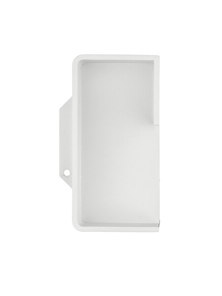 HDD Inkapschelp carré afgerond 40 mm – Wit structuur