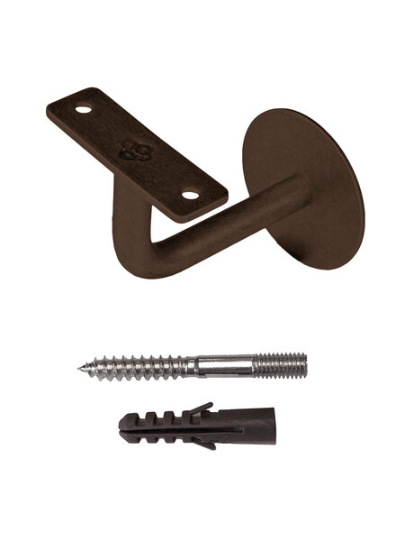 HDD Trapleuninghaak plat– mat brons