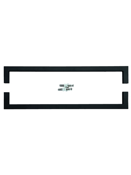HDD Deurgreep CUBICA 20/800 - zwart - paar voor glas