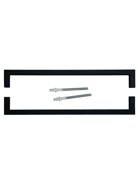 HDD Deurgreep CUBICA 20/800 - zwart- paar voor deurdikte >3 CM