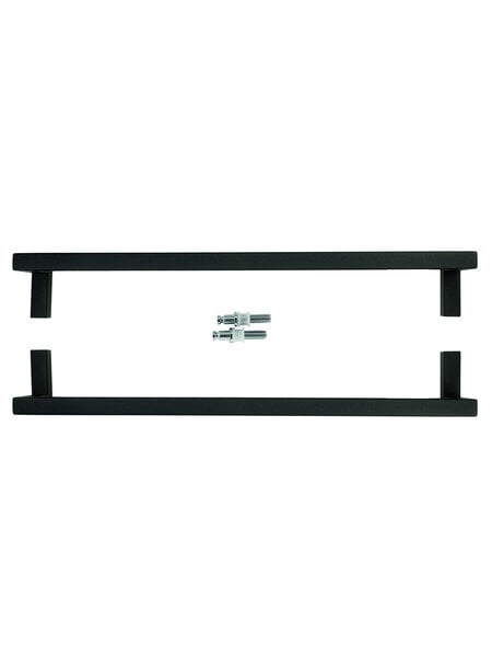 HDD Deurgreep SQUARE D 20/500 -zwart - paar voor glas