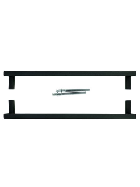 HDD Deurgreep SQUARE D 20/500 -zwart - paar voor deurdikte >3 CM