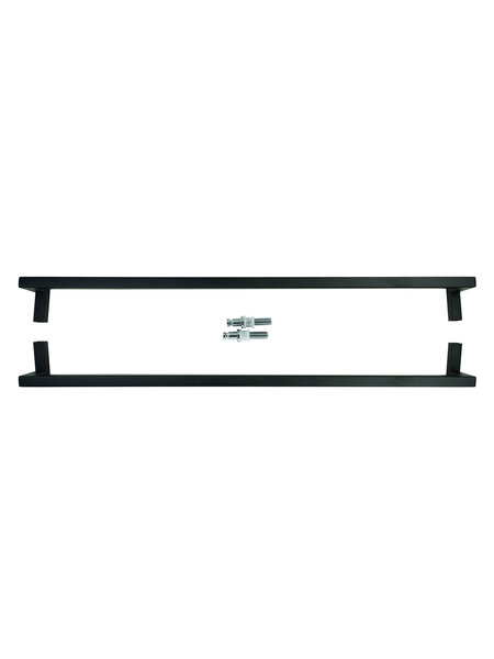 HDD Deurgreep SQUARE D 20/800 - zwart - paar voor glas