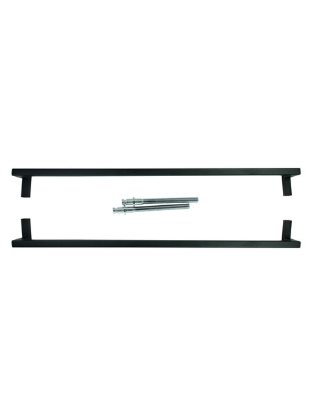 HDD Deurgreep SQUARE D 20/800 - zwart - paar voor deurdikte >3 CM