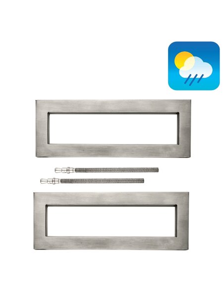 HDD Deurgreep "Qube" - RVS- paar voor deuren>3CM