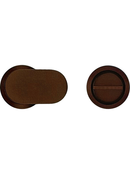 HDD WC garnituur minimalistisch mat brons