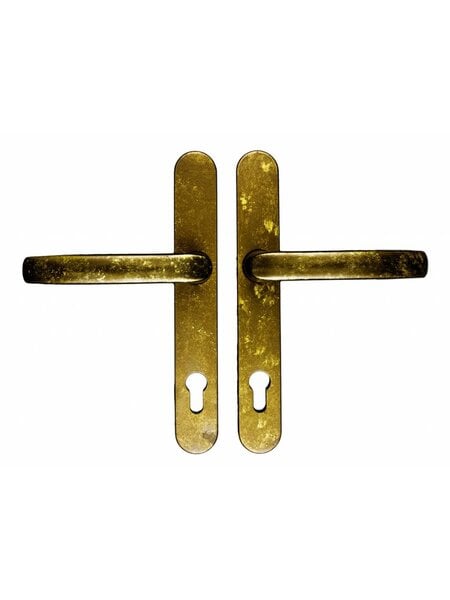 HDD Veiligheidsgarnituur op ovaal schild - kruk en kruk  - Old Yellow