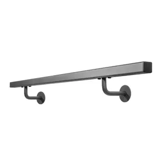 Schwarz Stahl Geländer Quadratisch