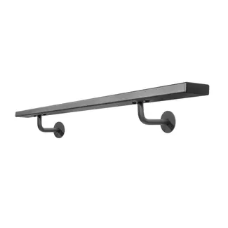 Schwarz Stahl Geländer Flach