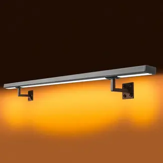 Schwarze Geländer Flach mit LED