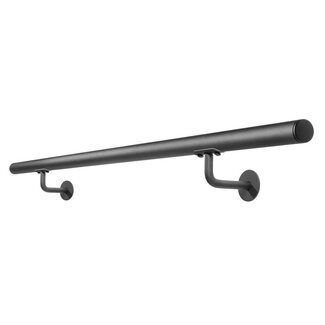 Schwarz Stahl Geländer Rund