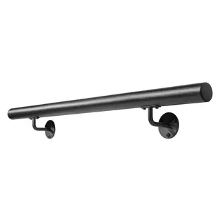 Schwarze Geländer Holz Rund