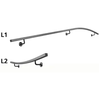 Gebogene Geländerset Quadratisch