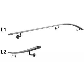 Gebogene Geländerset Flach