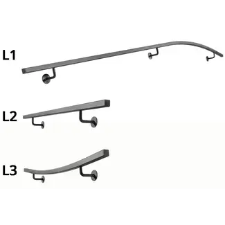 Gebogene Geländerset Quadratisch