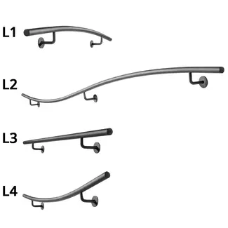 Gebogene Geländerset Rund