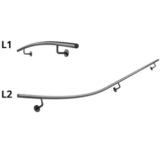 Gebogene Geländerset Rund