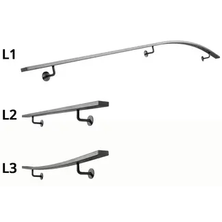 Gebogene Geländerset Flach