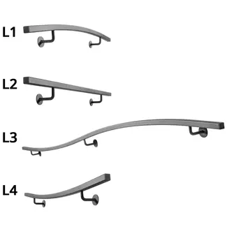 Gebogene Geländerset Quadratisch