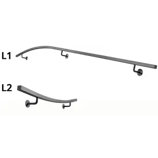 Gebogene Geländerset Quadratisch
