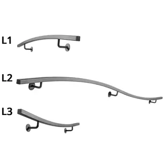 Gebogene Geländerset Quadratisch